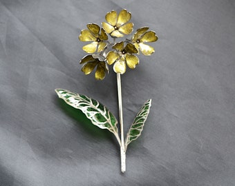 Eco friendly Primrose Brooch