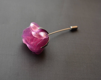 Eco friendly  Brooch pink flower