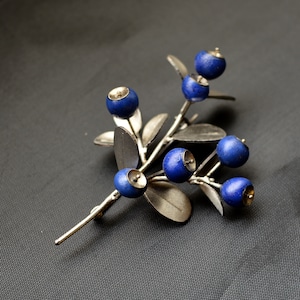 Eco friendly brooch  blueberries