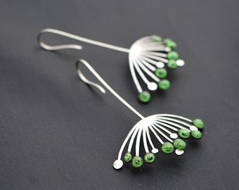 Eco friendly earrings inflorescence umbelliferae