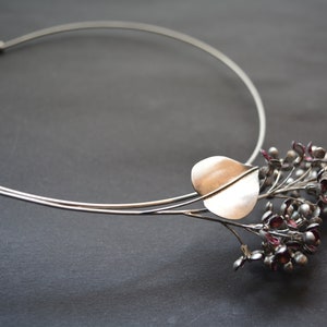 Stainless steel Necklace Lilac Syringa vulgaris image 2