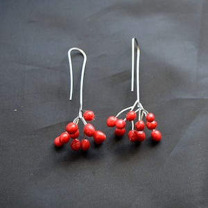 Eco friendly earinggs rowan berries