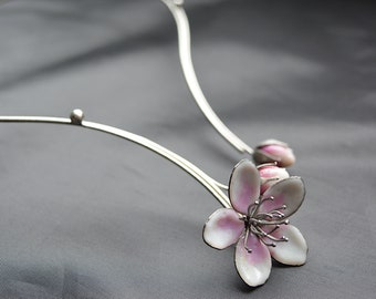 Necklace apple blossoms