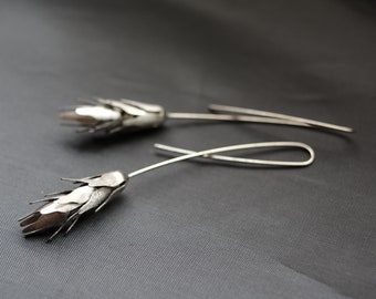 Boucles d’oreilles en acier inoxydable céréales