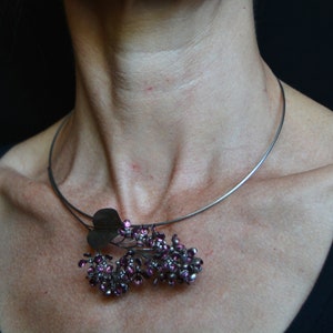 Stainless steel Necklace Lilac Syringa vulgaris image 3