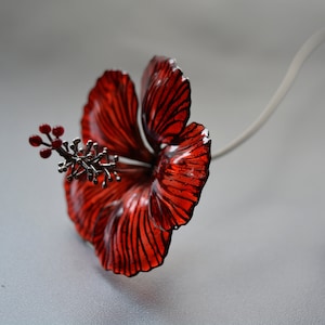 Stainless steel Necklace hibiscus