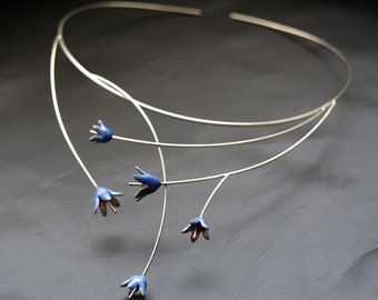 Eco friendly blue bells necklace