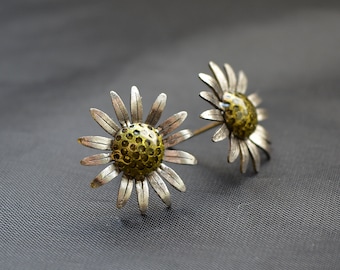 Boucles d’oreilles en acier inoxydable Daisy