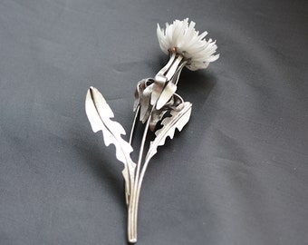 Eco friendly dandelion brooch