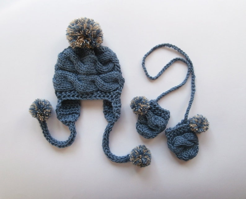 Baby Boy Winter Knit Hat and Mittens_newborn Baby Boy Hospital Etsy