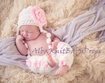 Baby Girl Winter Hat and Leg Warmers_Newborn Baby Girl Outfit_Newborn Photo Props_Toddler Girl Hat and Leg Warmenrs_Winter Baby Hat