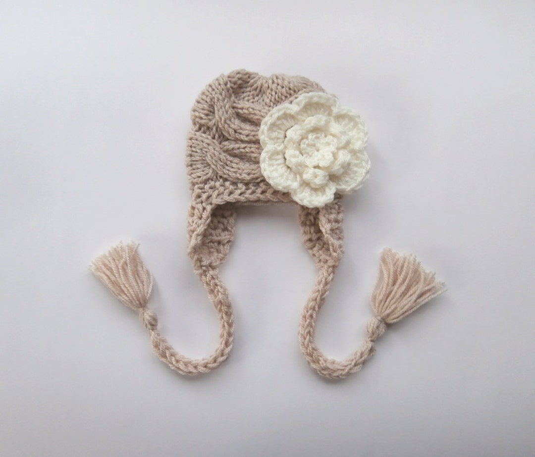 Toddler Baby Girl Winter Cable Hat_baby Hat Photo Etsy