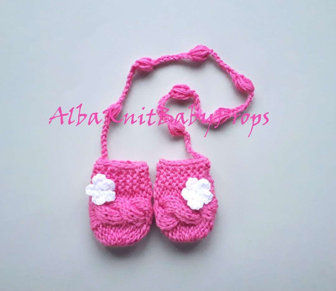 Baby Toddler Mittens on String Winter Warm Mittens for Newborn Baby