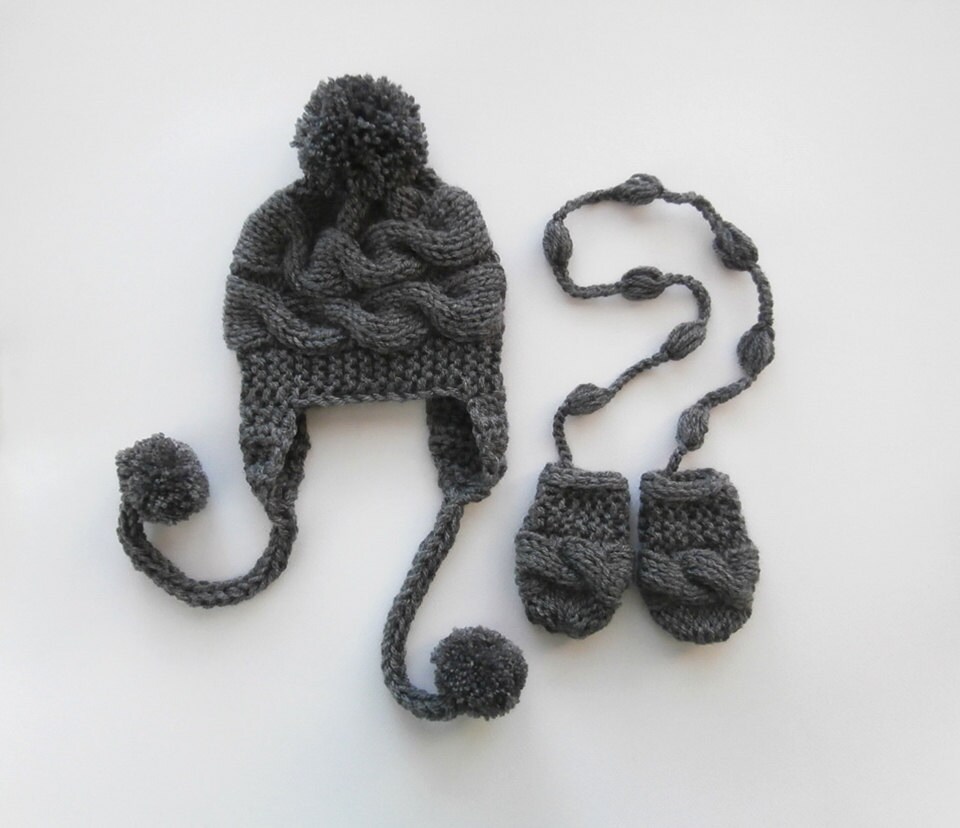 Newborn Baby Winter Hat and Mittens Baby Boy Hat and Mittens Etsy