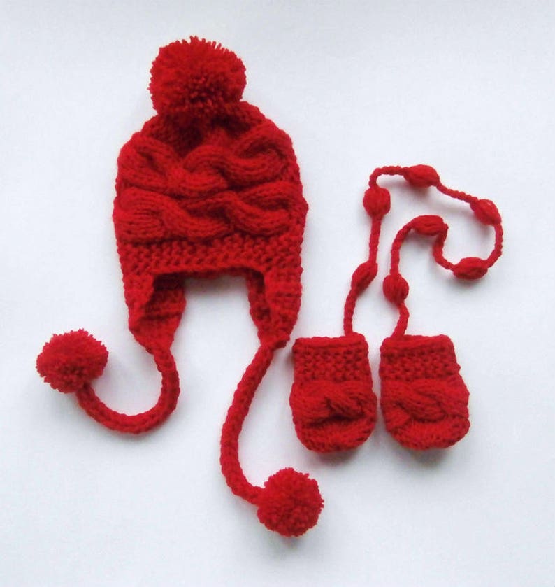 baby boy winter hat and mittens