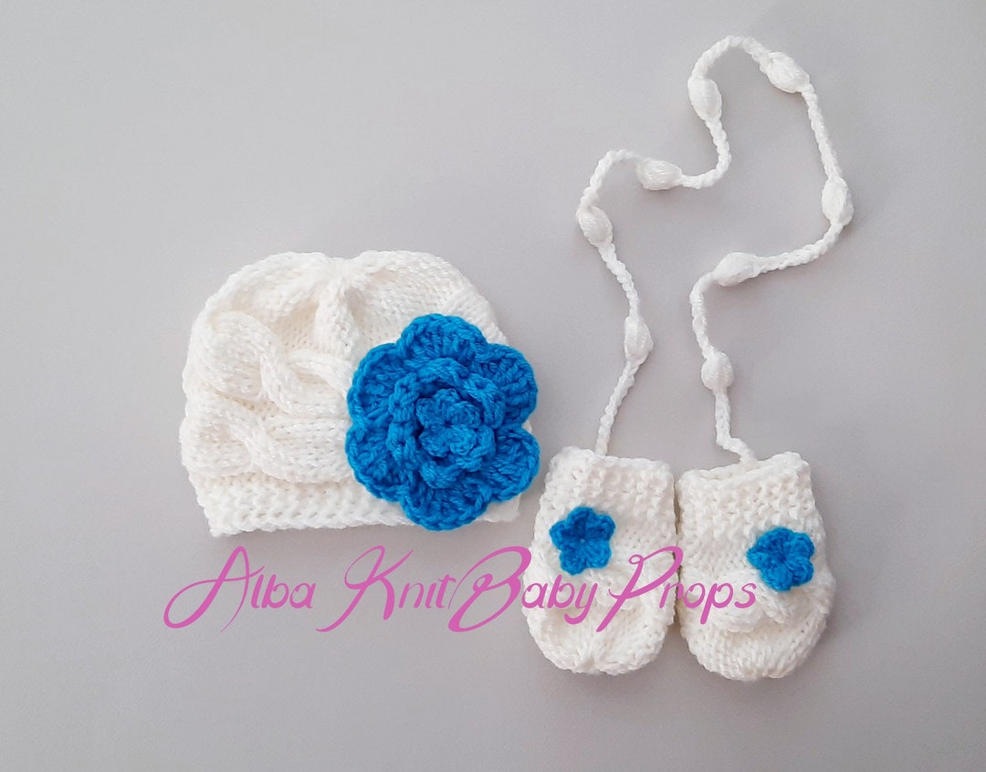 Toddler Baby Girl Winter Beanie and Mitten Set_winter Beanie and