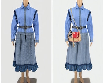 Great Deal - A set of a dress , leather  belt and unique purse
