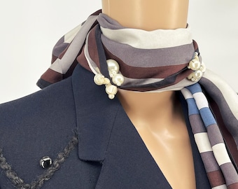 Great Deal - A set of a wool jacket and wool pleated skirt, scarf (purse is not included)