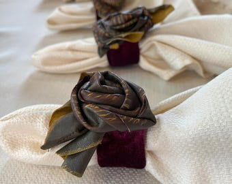 Fall collection- set of 2 pillows, 10 napkins,10 napkin Rings and 1 tablecloth