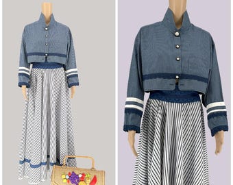 Great Deal - A set of maxi skirt with cropped jacket, and  purse with telephone pouch.