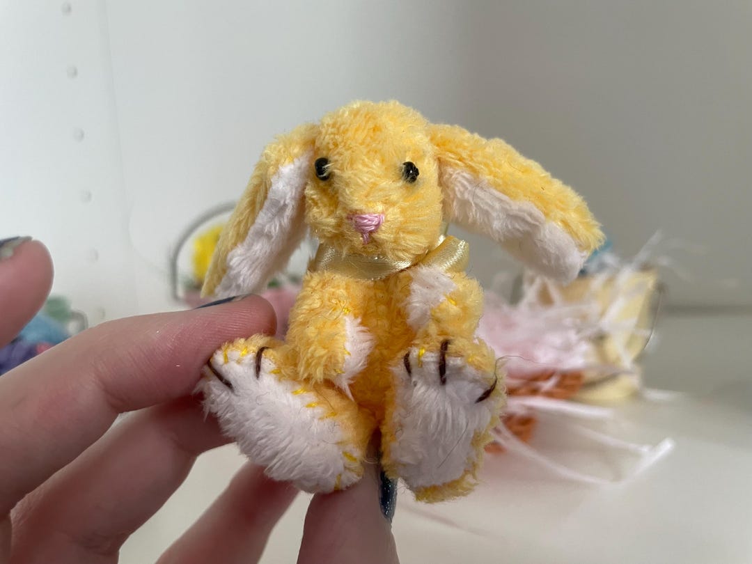 Miniature Jointed Rabbit Rabbit Plush, Tiny Teddy, Jointed Teddy, Miniature Jointed Rabbit ...