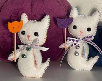 Fantasmas de Halloween, fantasmas de gatos, Halloween, coleccionables, regalos únicos, temporada espeluznante, peluche de Halloween