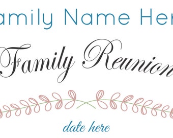Family reunion banner | Etsy