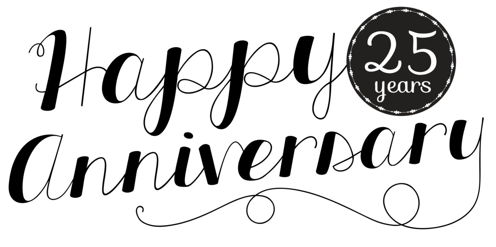Happy 25th Anniversary Banner | Etsy