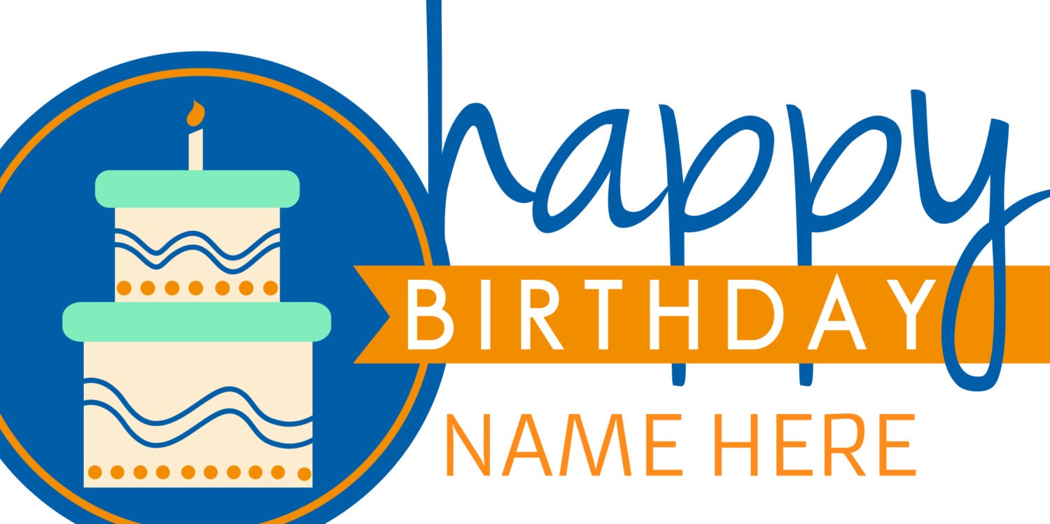 Circle Design Happy Birthday Banner | Etsy