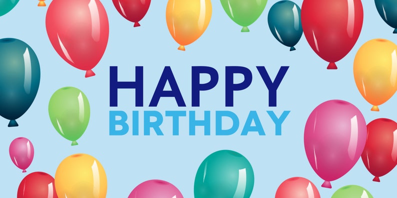 Happy Birthday Banner With Balloons