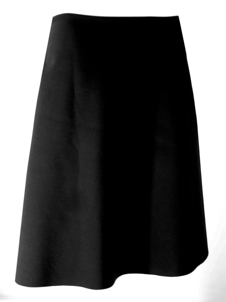 Soft and stretchy skirt, beautiful feminine form wonderful comfortable skirt through the wide band with pleasant fits inside gift in black image 2