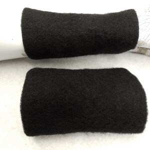 warme weiche Pulswärmer, robuste weicher Strickwolle, langlebige Armstulpen Handschuhe Wolle, zu Kleidern oder über einen Pulli Geschenk Schwarz