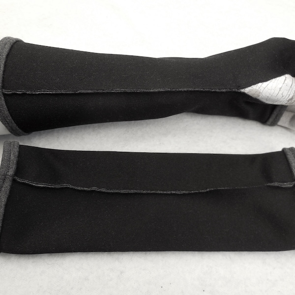 Gants Chauffe-bras souples, gants  avec 2 côtés à porter  le cadeau populaire, le gris noir  Idéal pour les robes ou sur un pull fin