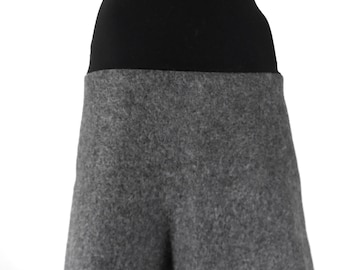 Alpaca wool hip skirt A shape valuable soft warm snug fit windproof with double yoke the gift