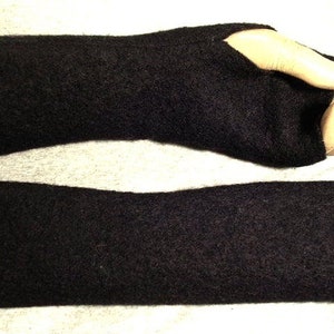 warm, wool gloves, arm warmers long live soft Tyrolean cooked wool, very expensive fabric These chic arm warmers are open gloves image 4