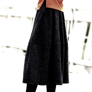 Italy quality wool, warm skirt in A shape, boiled wool happy fitting soft windproof with double belt the popular gift image 10