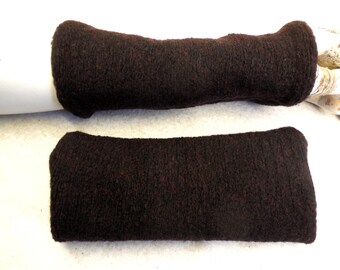 Bernina 22 soft wool arm warmers gloves softly wrist, soft jersey wool, the popular brown black soft sheltered warm nice