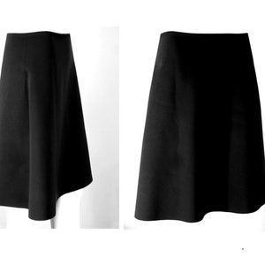 Soft and stretchy skirt, beautiful feminine form wonderful comfortable skirt through the wide band with pleasant fits inside gift in black image 1
