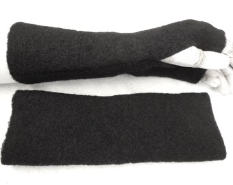 warm wool, gloves, arm warmers, finely and warmly, soft warm boiled wool walk gloves new wool Arm sleeves stretchy, black, the popular gift