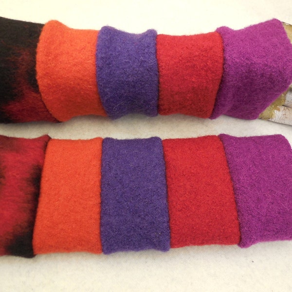 warm wool, milled, gloves virgin wool cooking wool warm warmers stretchy and soft  Ideal for dresses or over a sweater sleeves popular gift