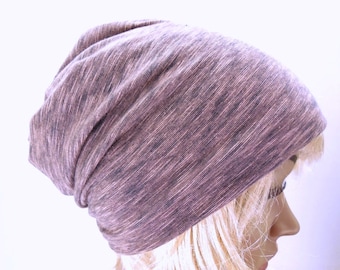 4 saisons bonnet, beanie 2-face casquette souple et réversible en forme de marbré de fine, tricot doux avec bord roulé sans couture, cadeau
