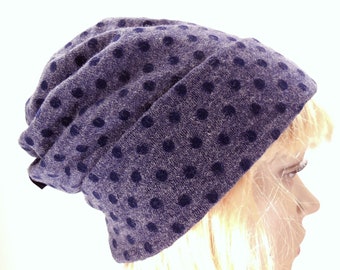 4 saisons bonnet, beanie 2-face Bonnet souple et réversible en forme de bonnet de fine, tricot doux avec bord roulé sans couture.