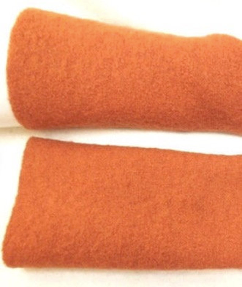 Valencia, wool, gloves, wool arm warmers softly wrist, Tyrolean cooked wool very expensive fabric, The popular gift Orange