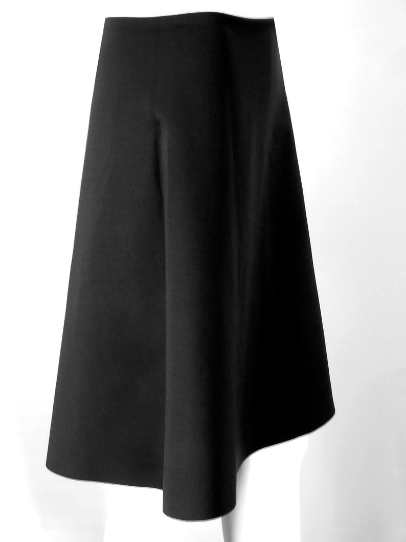 Soft and stretchy skirt, beautiful feminine form wonderful comfortable skirt through the wide band with pleasant fits inside gift in black image 3