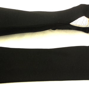 Petra gloves thin fine arm warmers tender, these chic gloves yield with your thumb hole finger-free gloves, the popular gift in deep black image 3