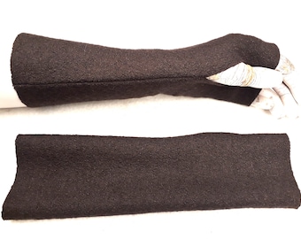 MOCCA, Cafe, Wollwalk Handschuhe langlebig Armstulpen robust und wertvoll aus tiroler Kochwolle, weich mollig warm und angenehm das Geschenk