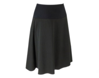 Skirt in form A, soft jacquard jersey Opaque, fluffy warm and light  Wonderfully comfortable by the Wide cuffs with comfortable inner yoke