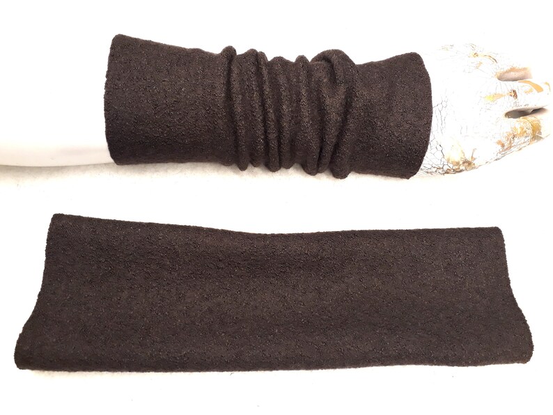 wol, handschoenen stabiele, arm warmers Tiroler gekookte wol zeer dure stof Ideaal voor jurken of een dunne trui afbeelding 3