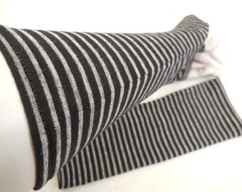 Soft warm gloves stable quality striped, Ideal for sleeved dresses, over or  under a thin sweater