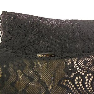 black puls warmers, wrist warmers, gloves floral lace soft and elastic arm warmers, Hand ornamental lace stretchy image 6